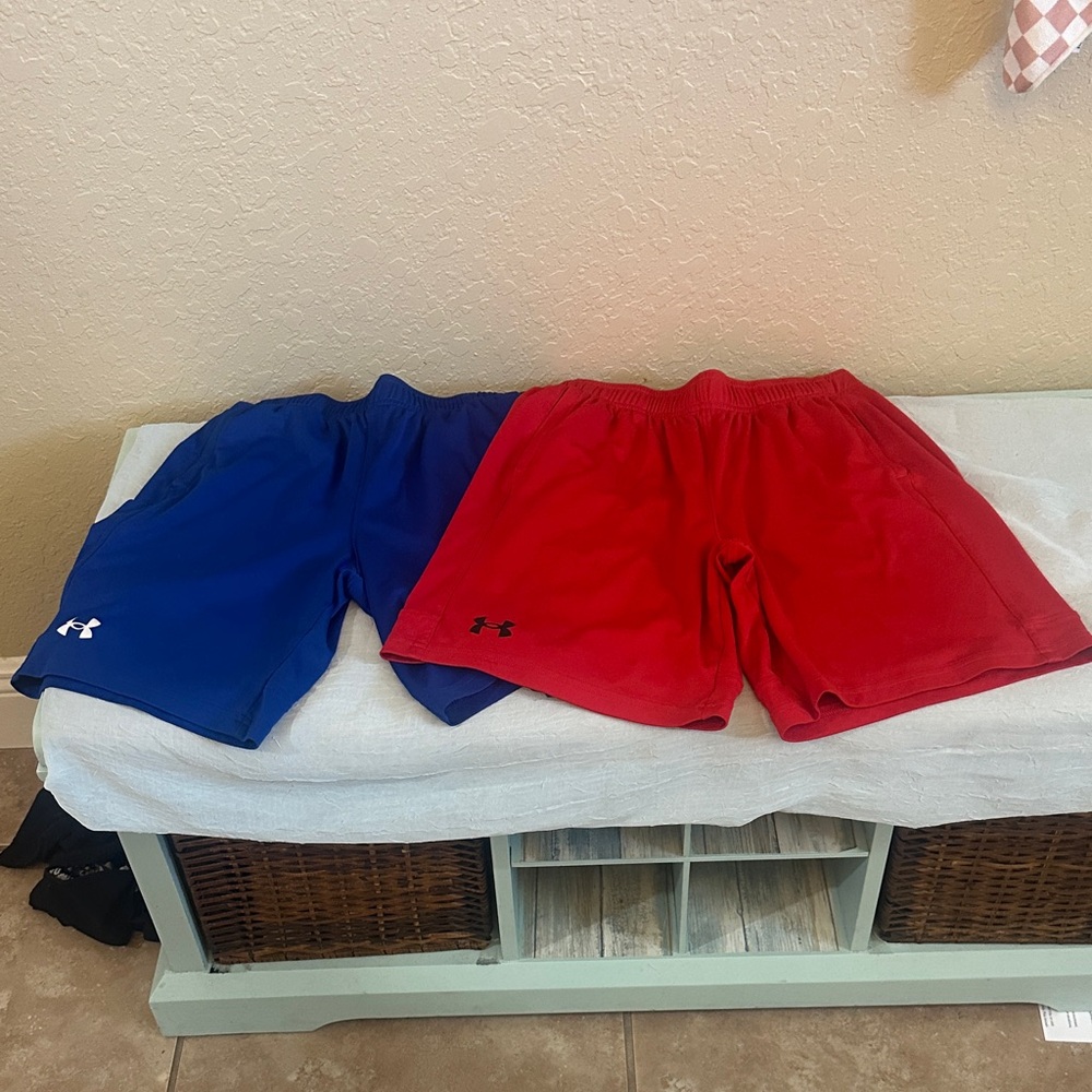 Under Armour Blue and Red Performance Shorts Pack